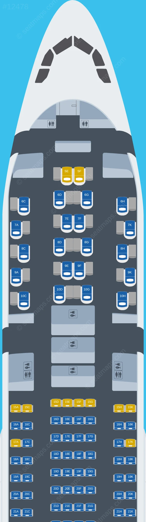 Air Serbia Airbus A330-200 V.3 seatmap preview