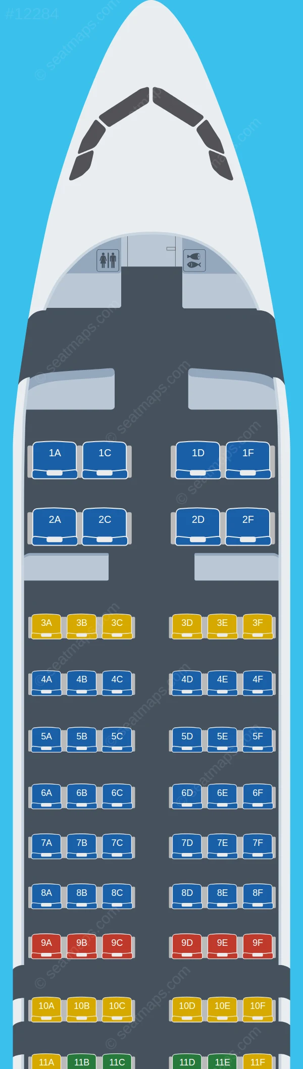 Air India Airbus A320neo V.1 seatmap preview