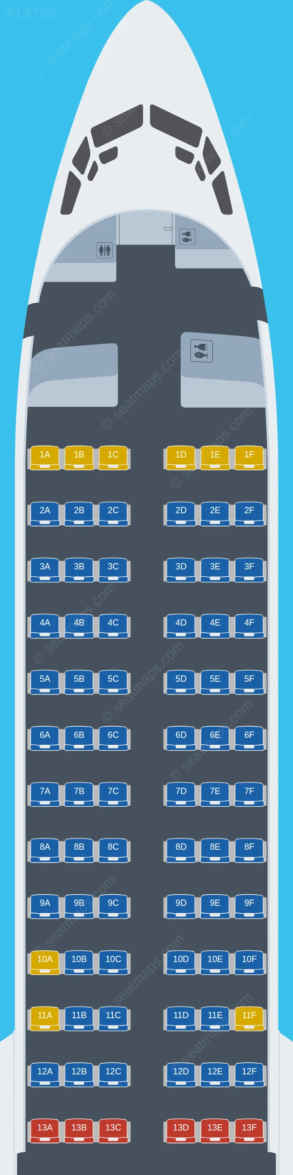 Air India Express Boeing 737 MAX 8 V.4 seatmap preview