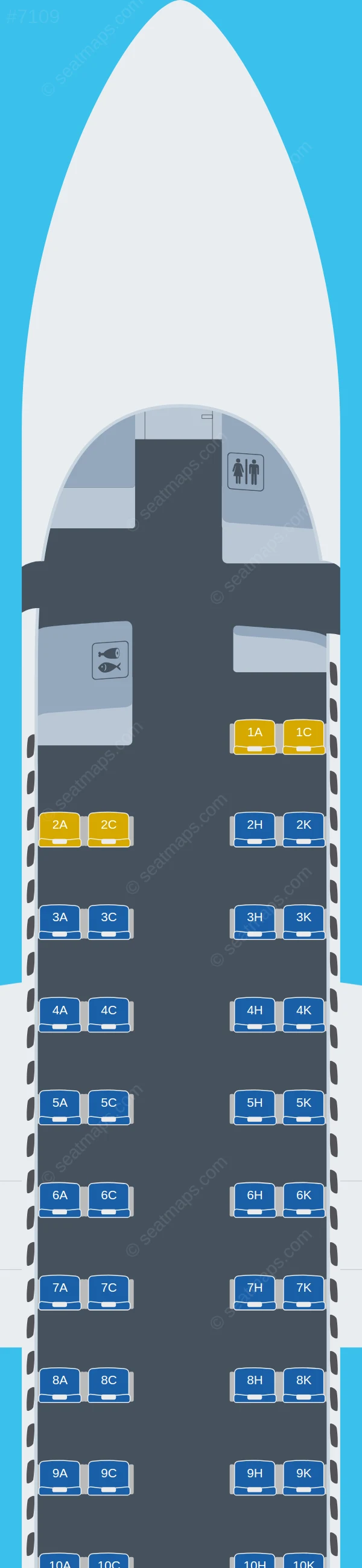 Ryukyu Air Commuter - RAC De Havilland Q400 Combi seatmap preview