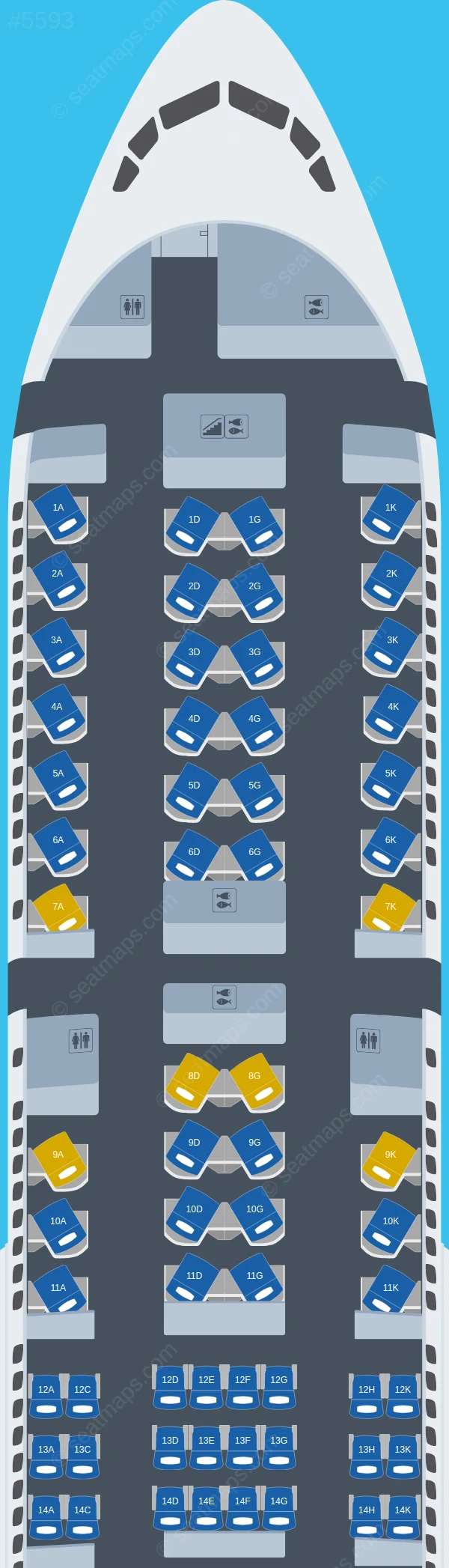 Air Canada Boeing 777-200LR seatmap preview
