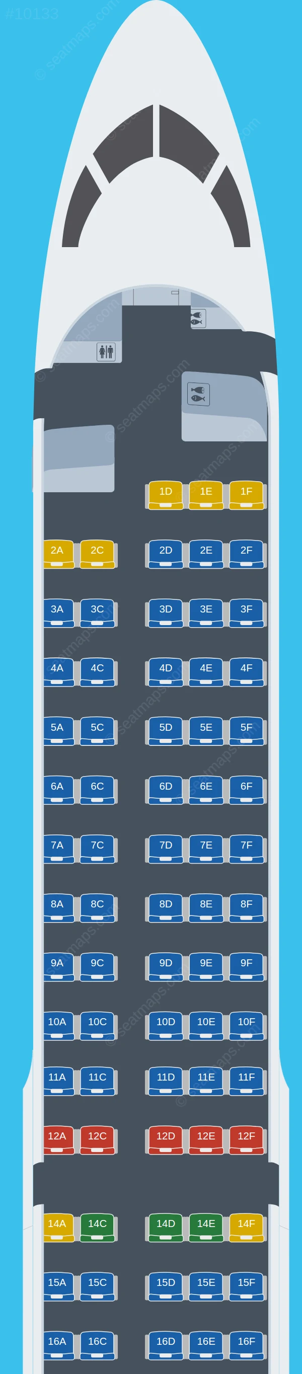 Air France Airbus A220-300 seatmap preview