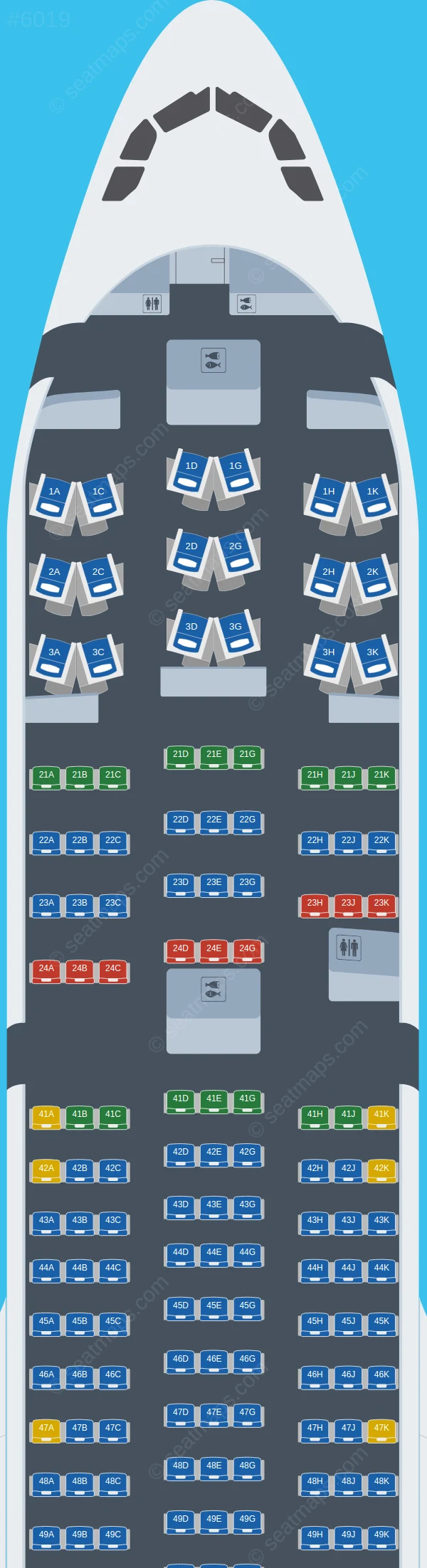 Philippine Airlines - PAL Airbus A330-300 V.1 seatmap preview