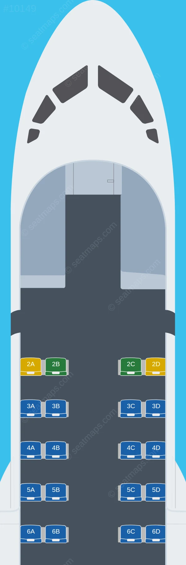 Rise Air ATR 42-300 seatmap preview