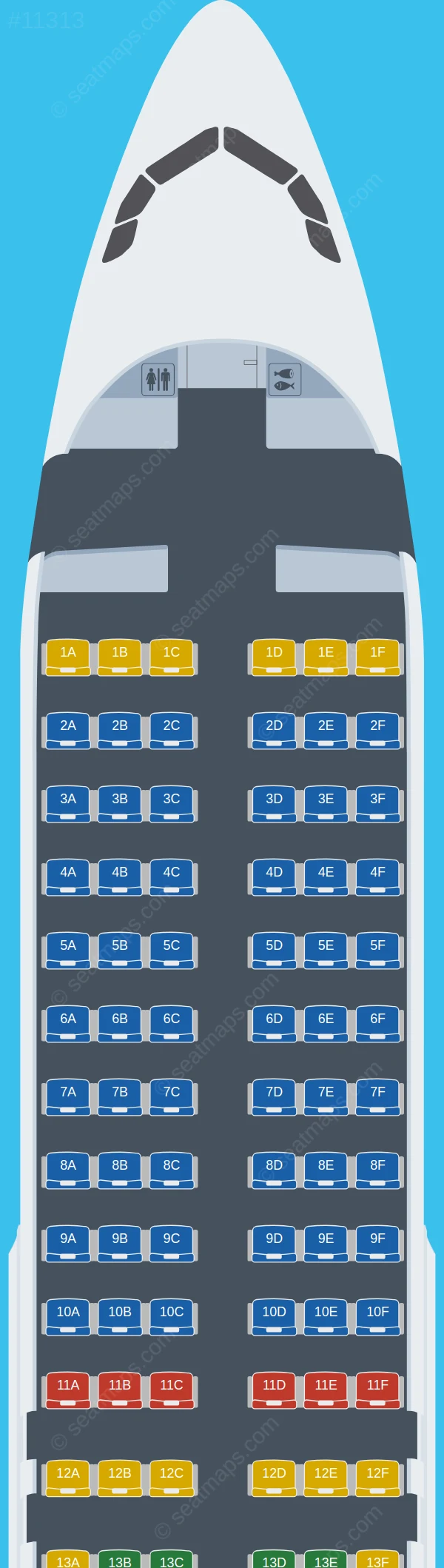 DAT LT Airbus A320-200 V.2 seatmap preview
