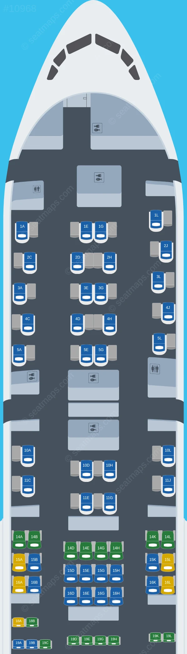 EuroAtlantic Airways Boeing 777-200ER seatmap preview