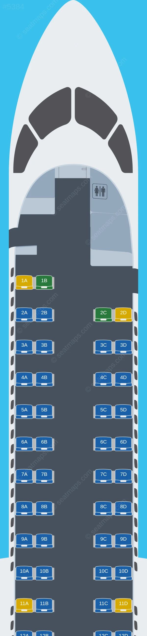 Vietjet Qazaqstan De Havilland Q400 V.1 seatmap preview