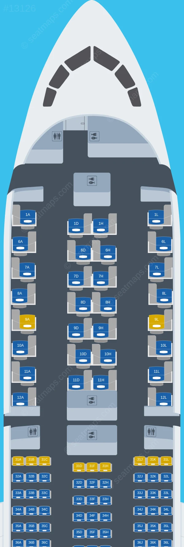 China Eastern Boeing 787-9 V.2 seatmap preview