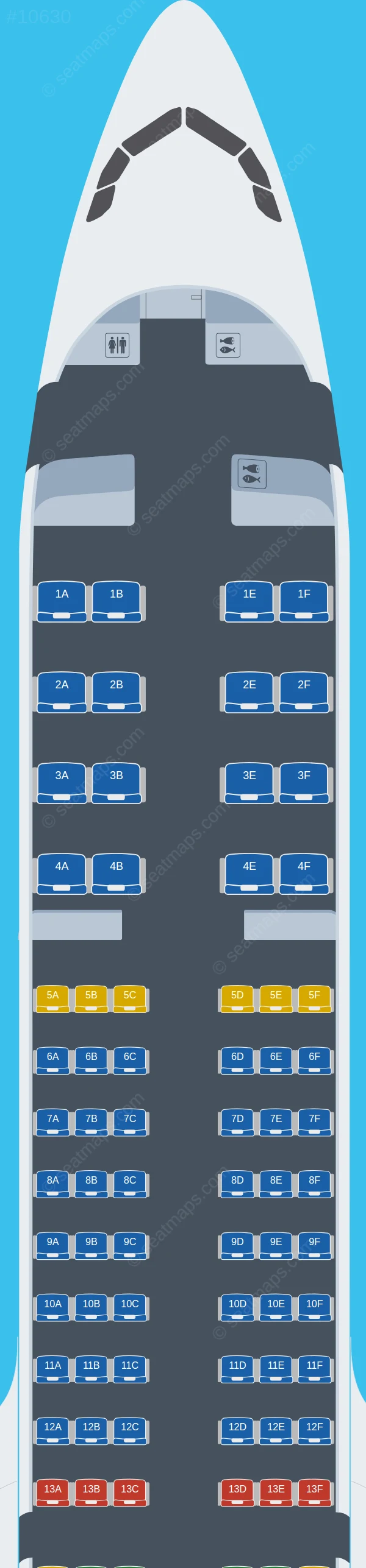 Uzbekistan Airways Airbus A321neo LR seatmap preview