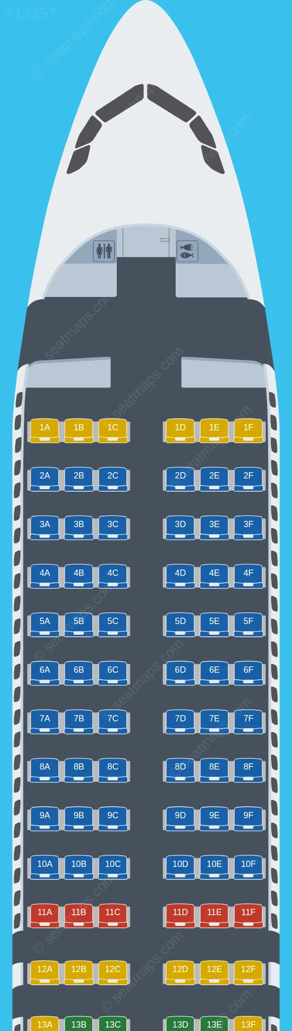 Jazeera Airways Airbus A320neo V.3 seatmap preview