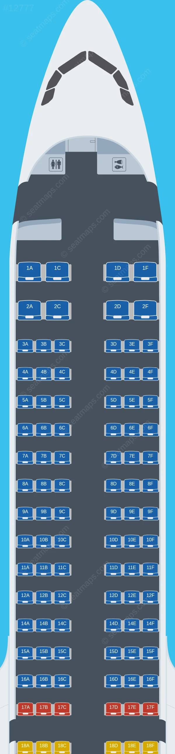 Etihad Airways Airbus A321neo V.3 seatmap preview