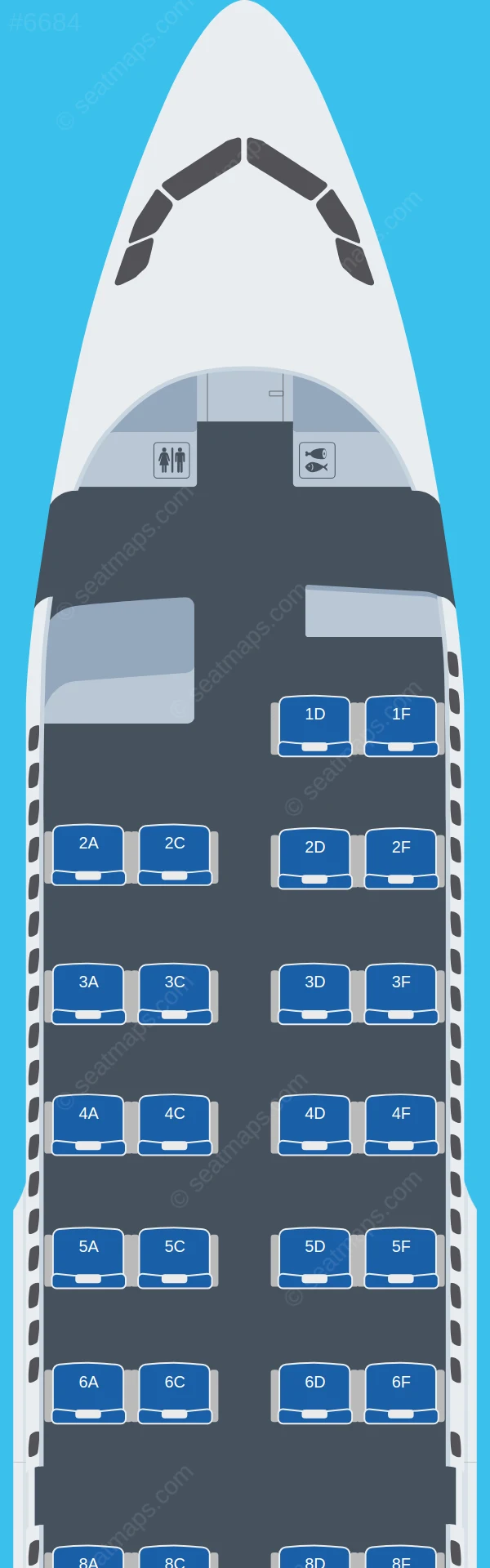Air Canada Airbus A319-100 V.3 seatmap preview