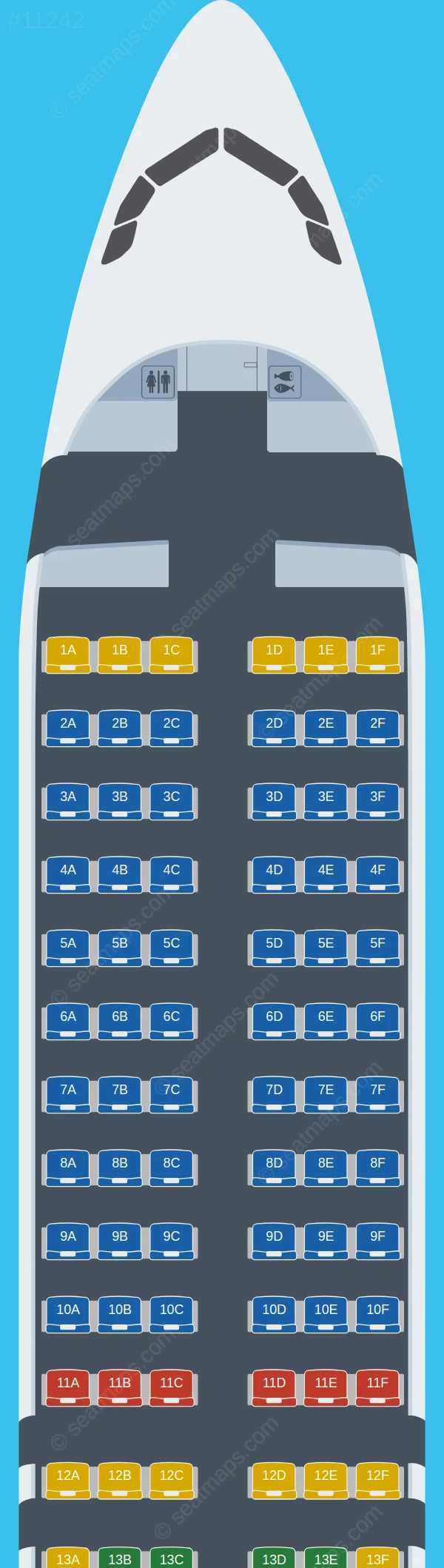 Marabu Airbus A320neo seatmap preview