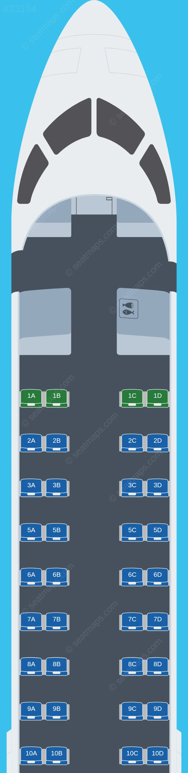 MIAT Mongolian Airlines Bombardier CRJ700 seatmap preview