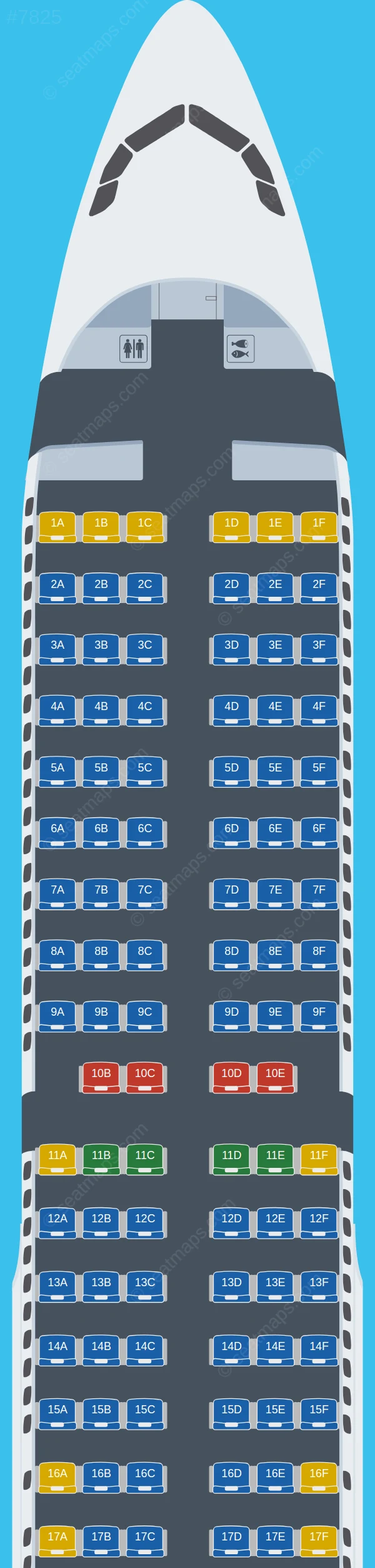 Volaris Airbus A321-200 V.1 seatmap preview