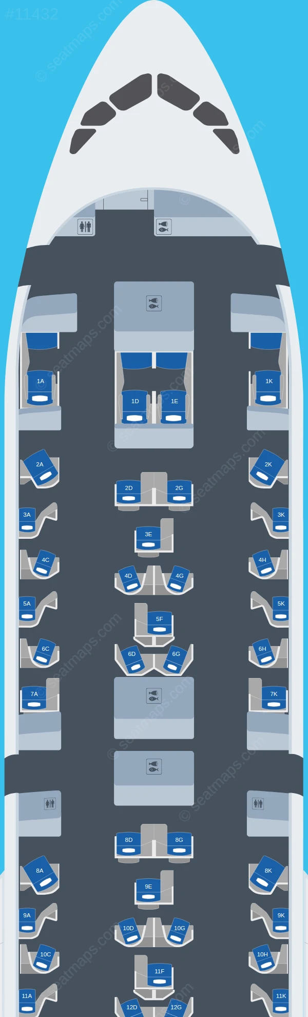 Lufthansa Airbus A350-900 Allegris seatmap preview