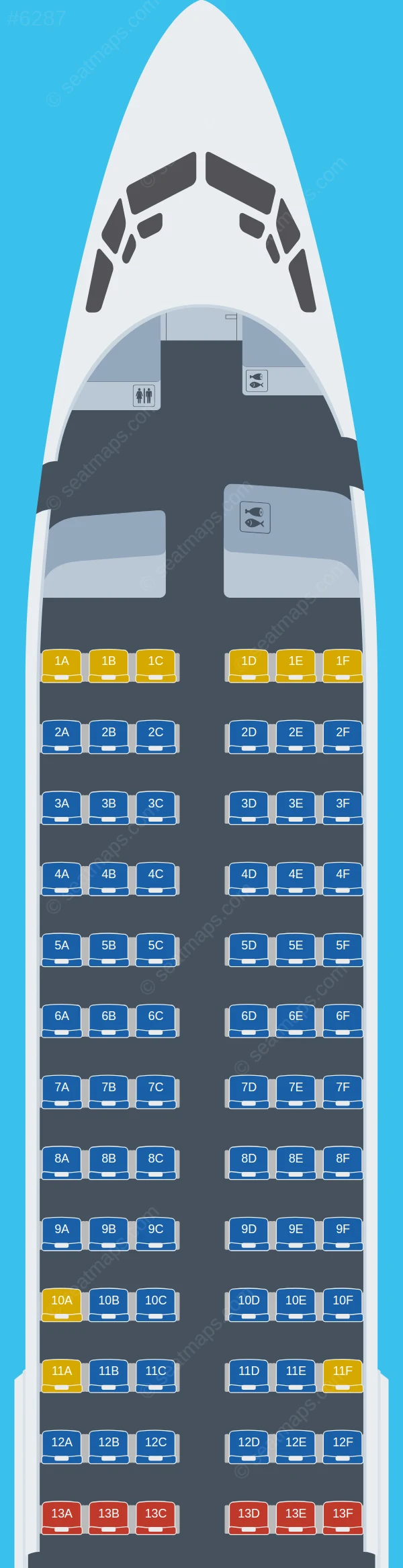 UTair Boeing 737-800 V.1 seatmap preview