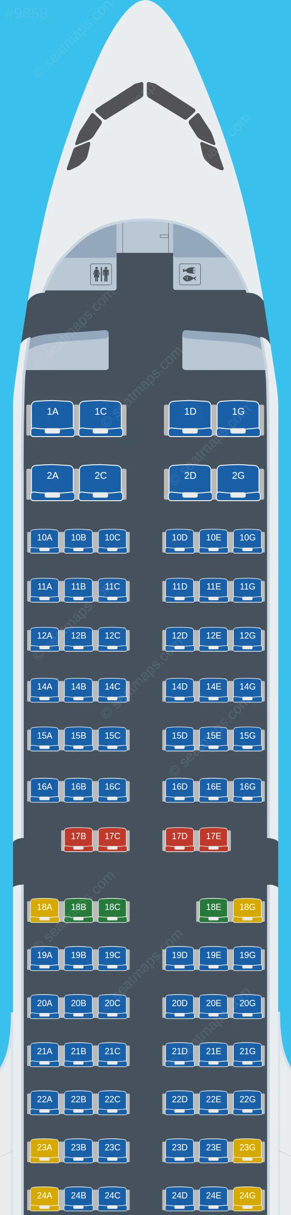 Vietnam Airlines Airbus A321neo seatmap preview