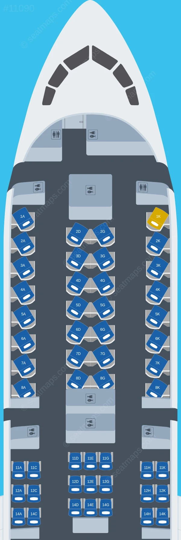 KLM Boeing 787-9 seatmap preview