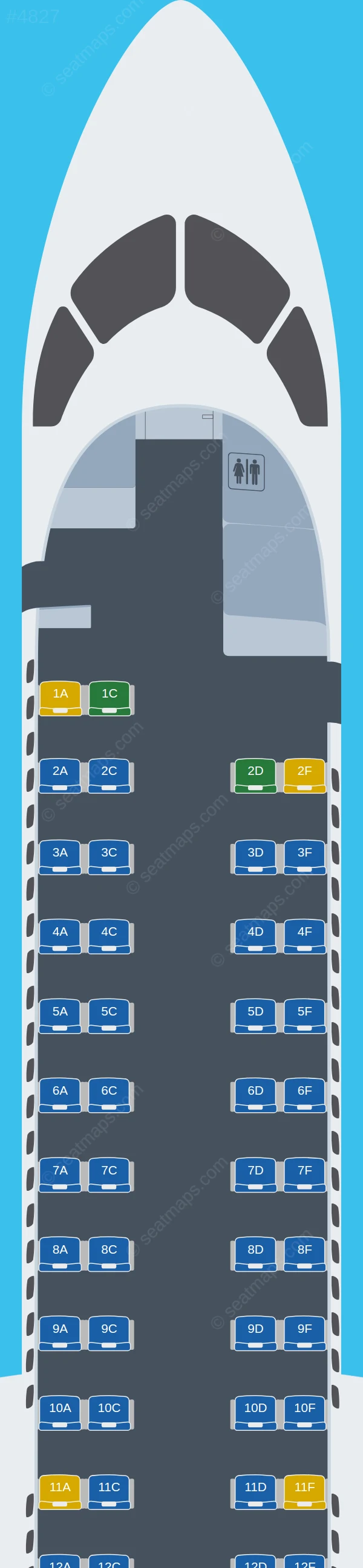 Croatia Airlines De Havilland Q400 seatmap preview