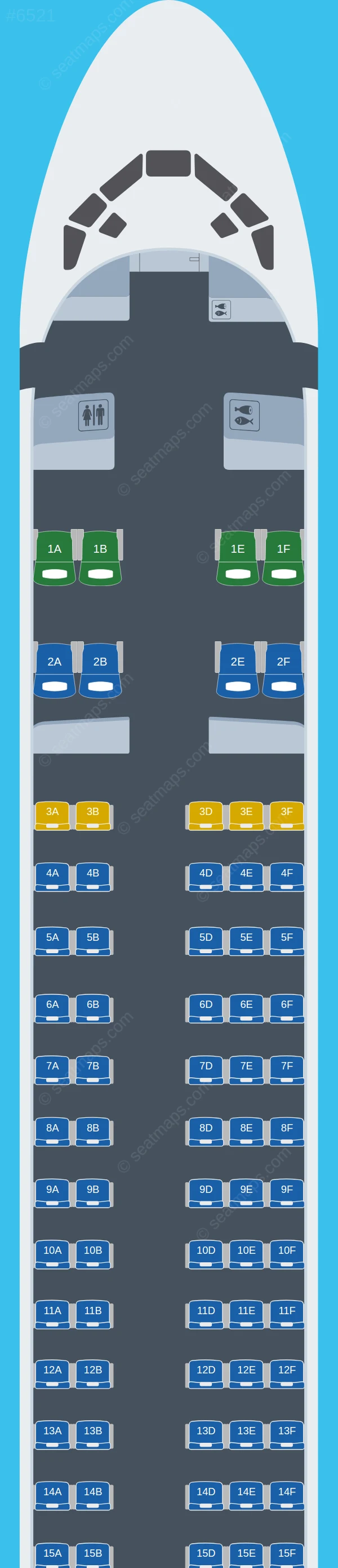 World Atlantic Airlines McDonnell Douglas MD-83 V.2 seatmap preview