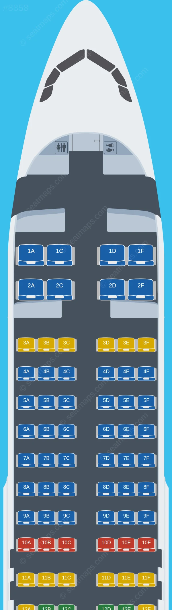 Air Travel Airbus A320-200 V.1 seatmap preview