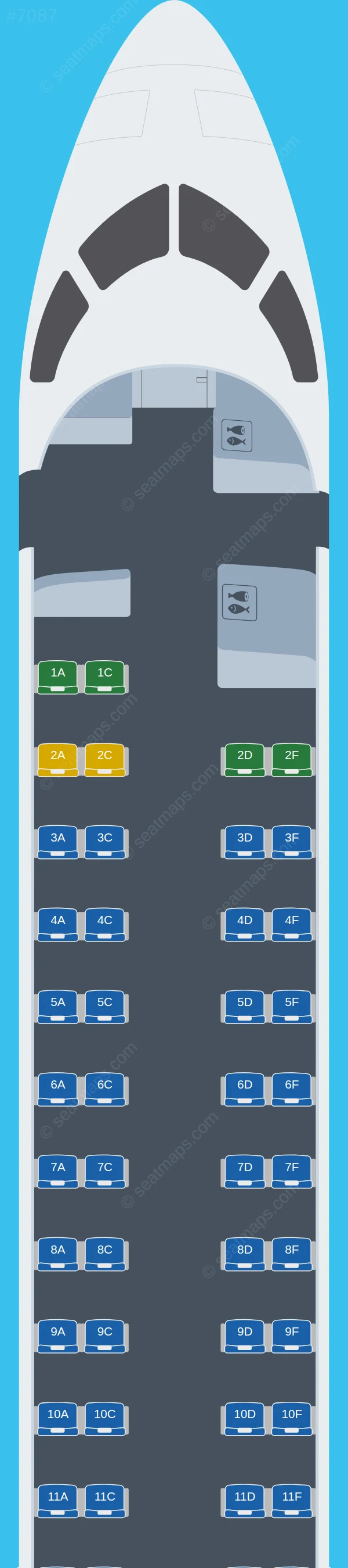 Petroleum Air Services Bombardier CRJ900 seatmap preview