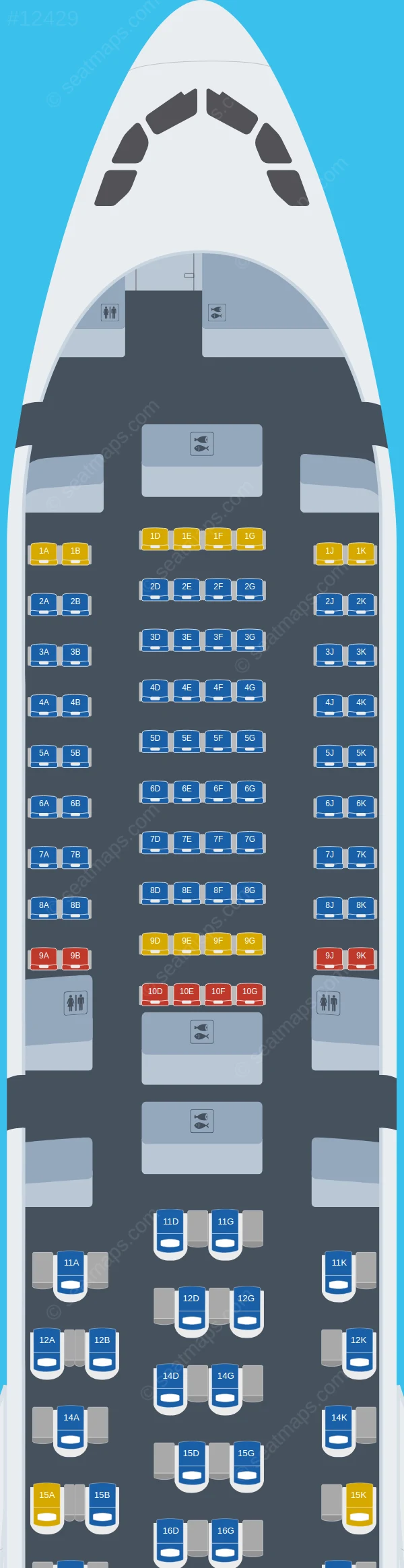 Edelweiss Air Airbus A340-300 V.2 seatmap preview