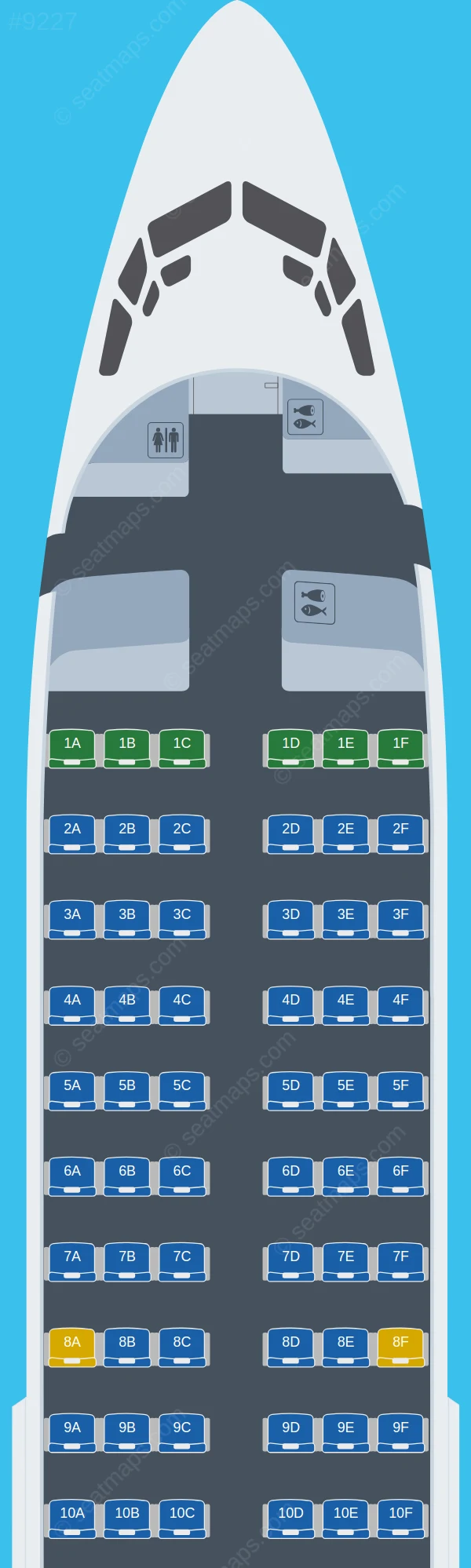 Jonika Airlines Boeing 737-300 seatmap preview