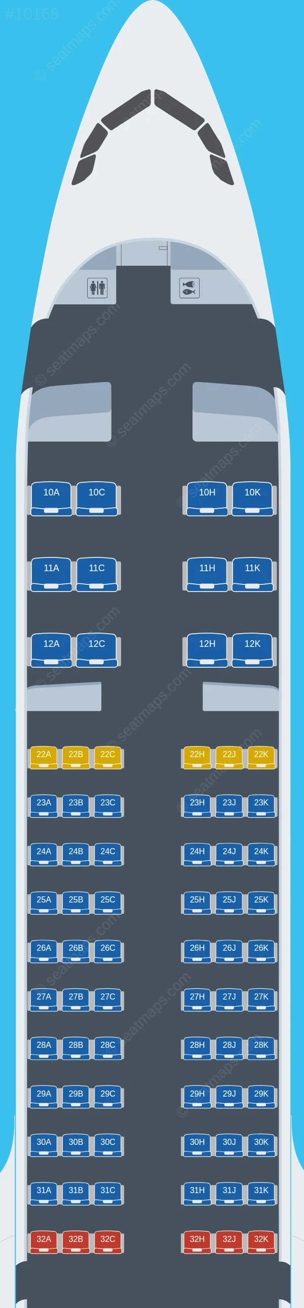 Cathay Pacific Airbus A321neo seatmap preview