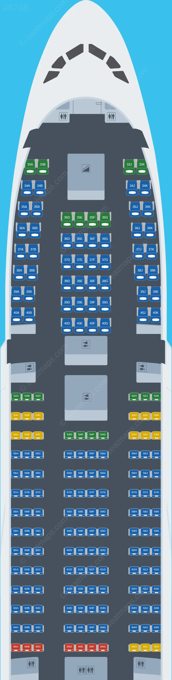 Emirates Airbus A380-800 V.10 seatmap preview