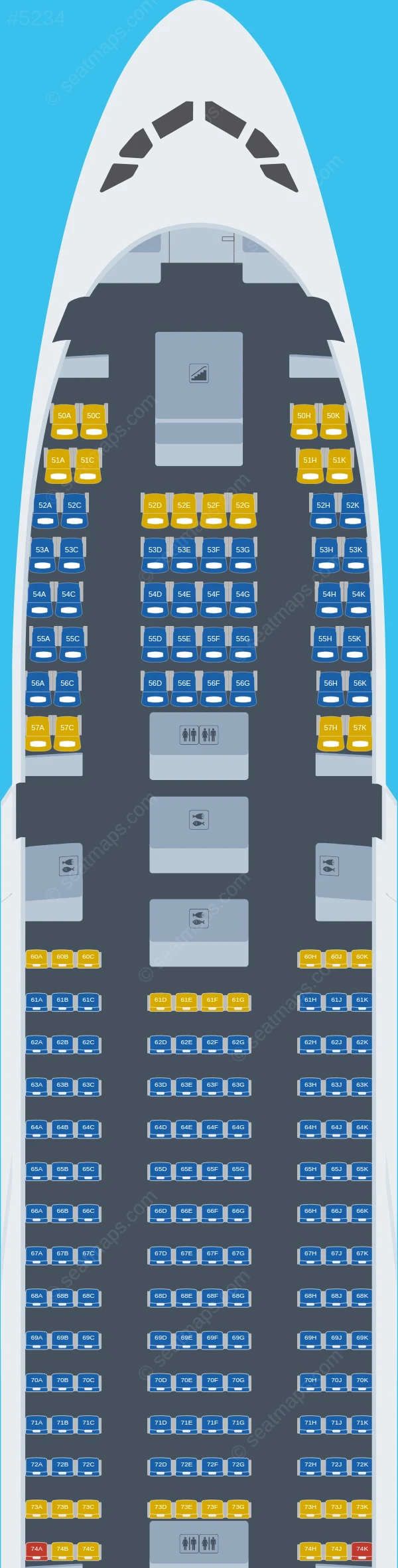 Lufthansa Airbus A380-800 V.1 seatmap preview