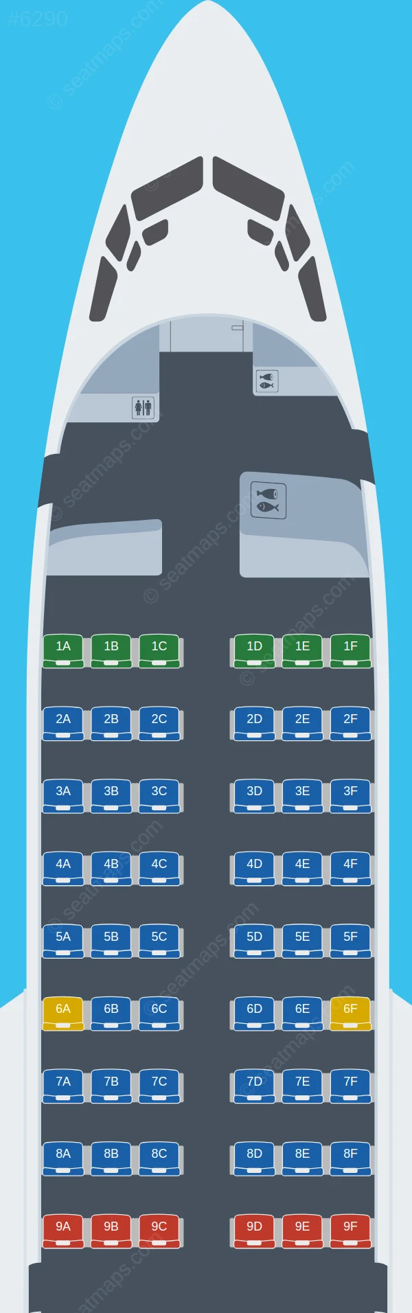 UTair Boeing 737-500 seatmap preview