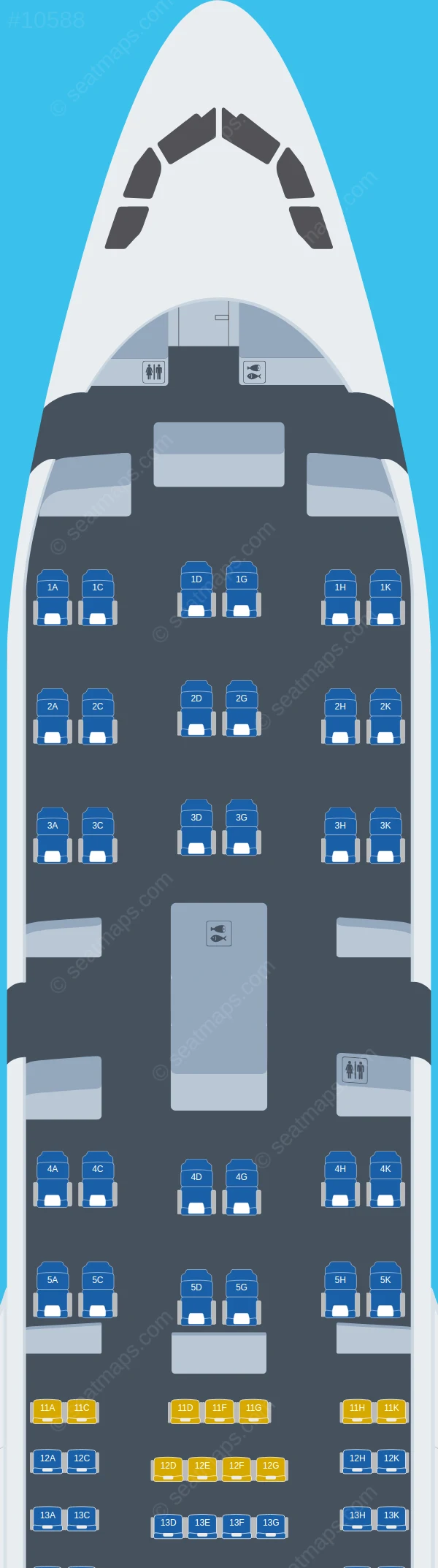 Heston Airlines Airbus A330-200 V.2 seatmap preview