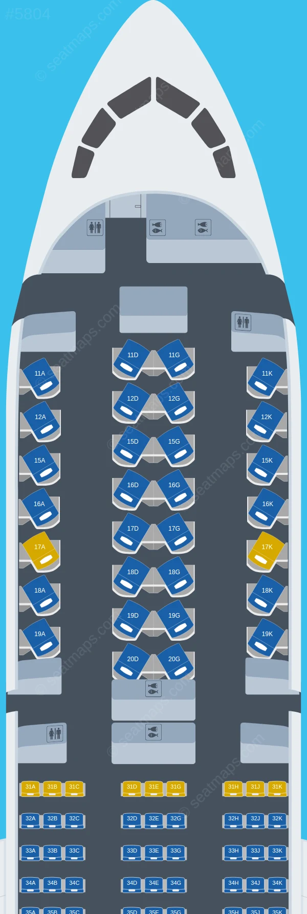 Hainan Airlines Boeing 787-9 V.1 seatmap preview