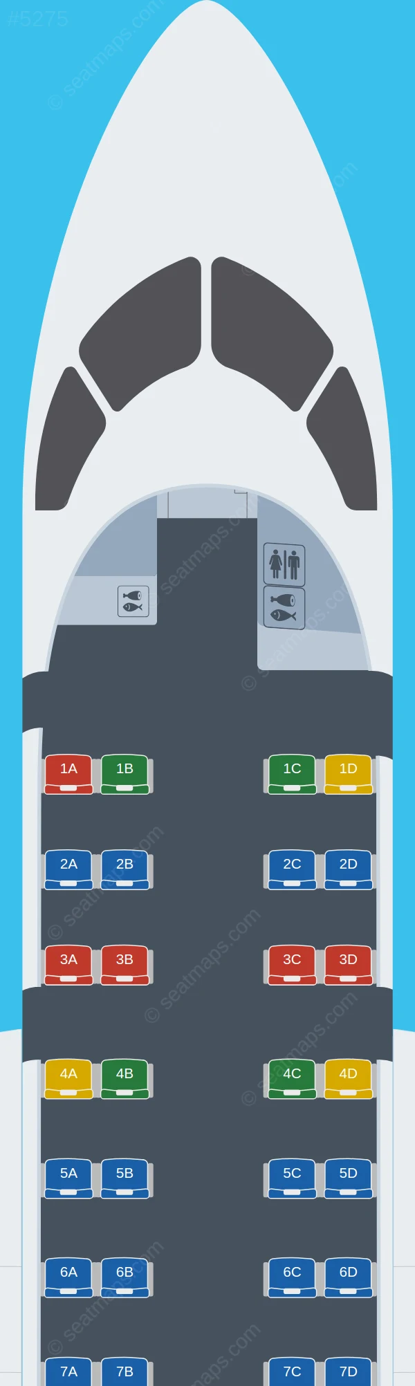 Qantas De Havilland Q200 seatmap preview