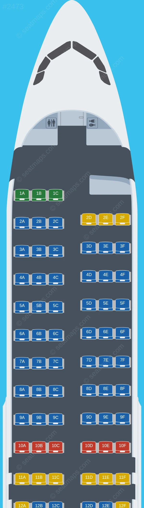 Air New Zealand Airbus A320-200 seatmap preview
