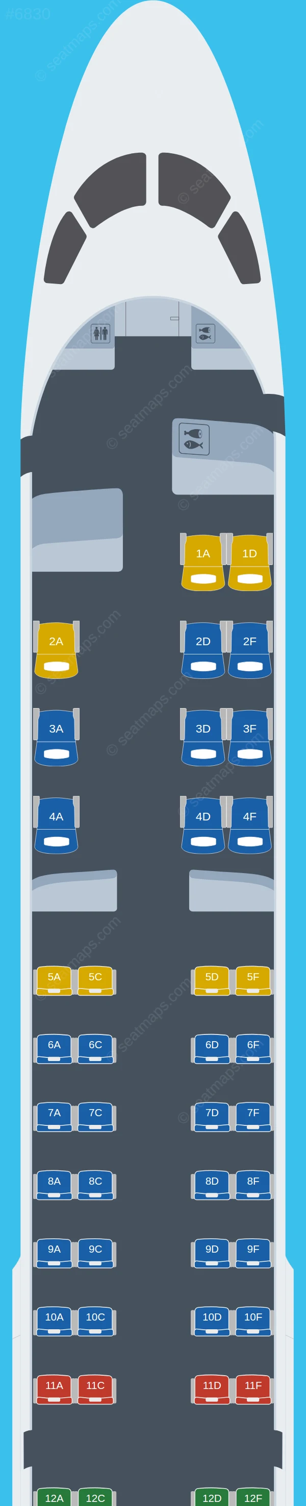 Belavia Embraer E195 seatmap preview