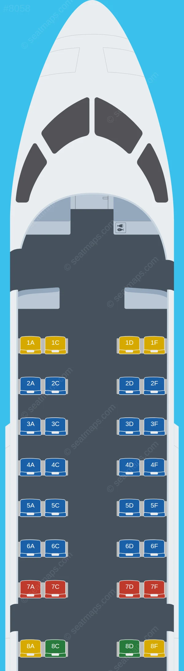 Paranair Bombardier CRJ200 seatmap preview