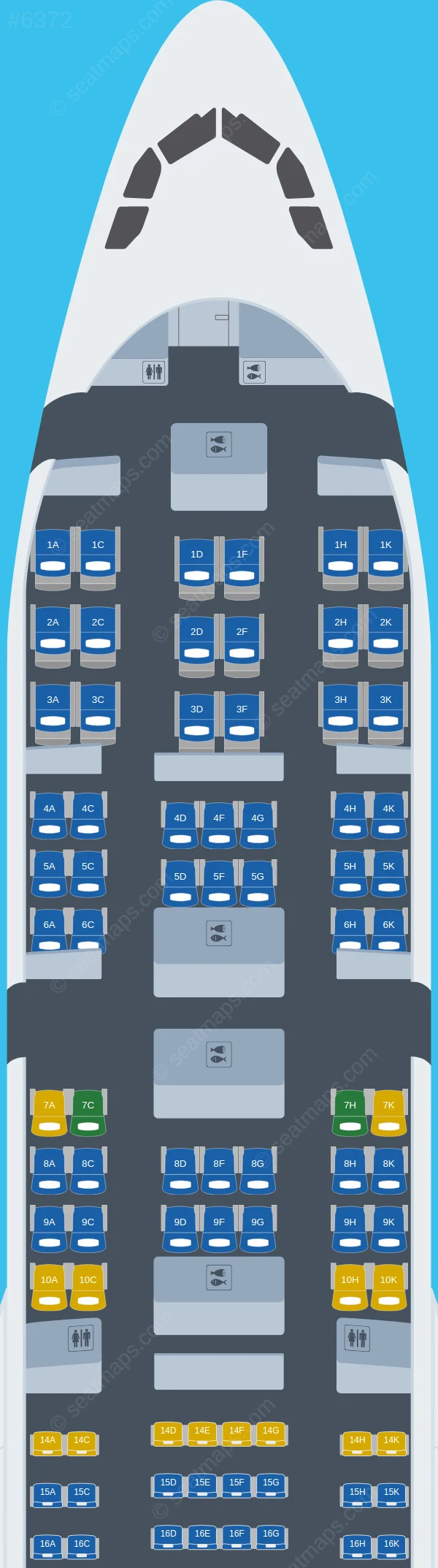Air Algerie Airbus A330-200 V.3 seatmap preview