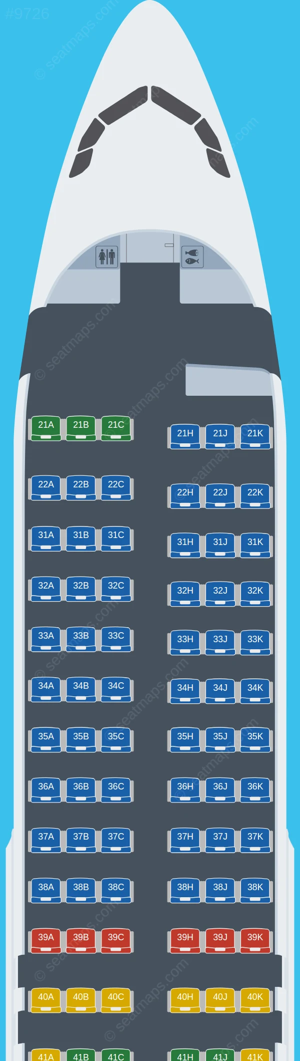 Philippine Airlines - PAL Airbus A320-200 V.1 seatmap preview