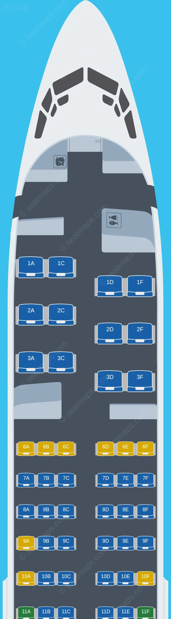 Turpial Airlines Boeing 737-400 seatmap preview