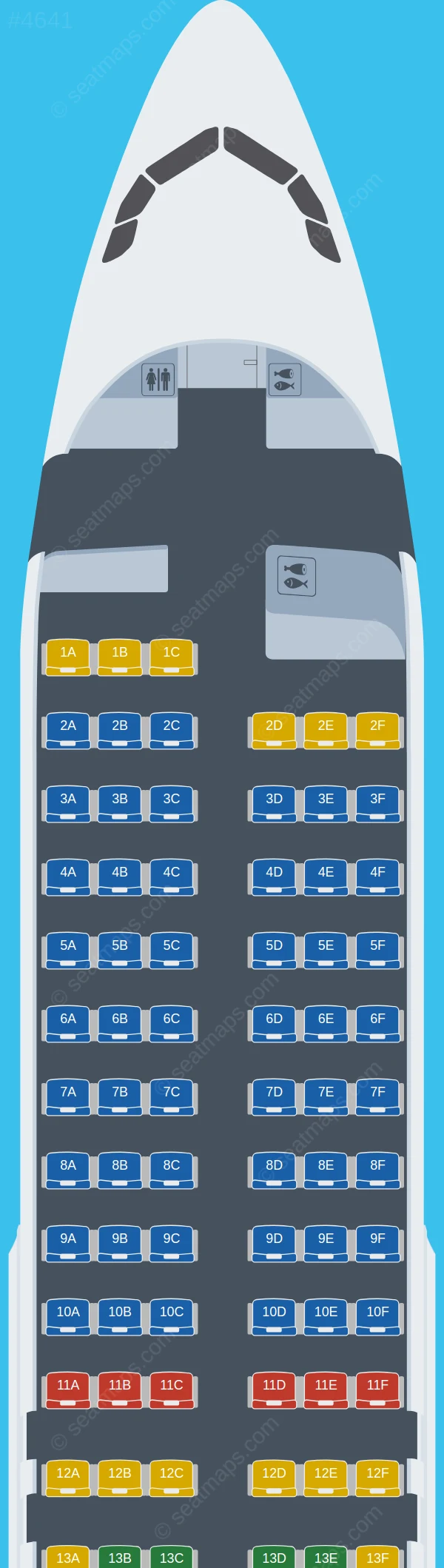 Nouvelair Airbus A320-200 V.2 seatmap preview