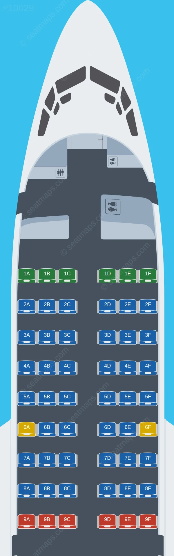 Sky Mali Boeing 737-500 seatmap preview
