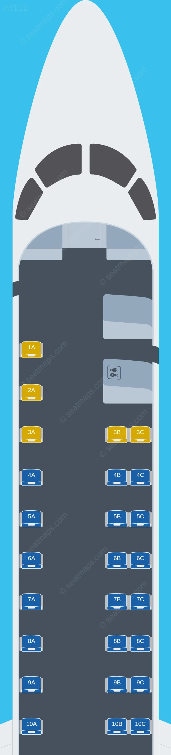 Eastern Airways Embraer ERJ 145 seatmap preview