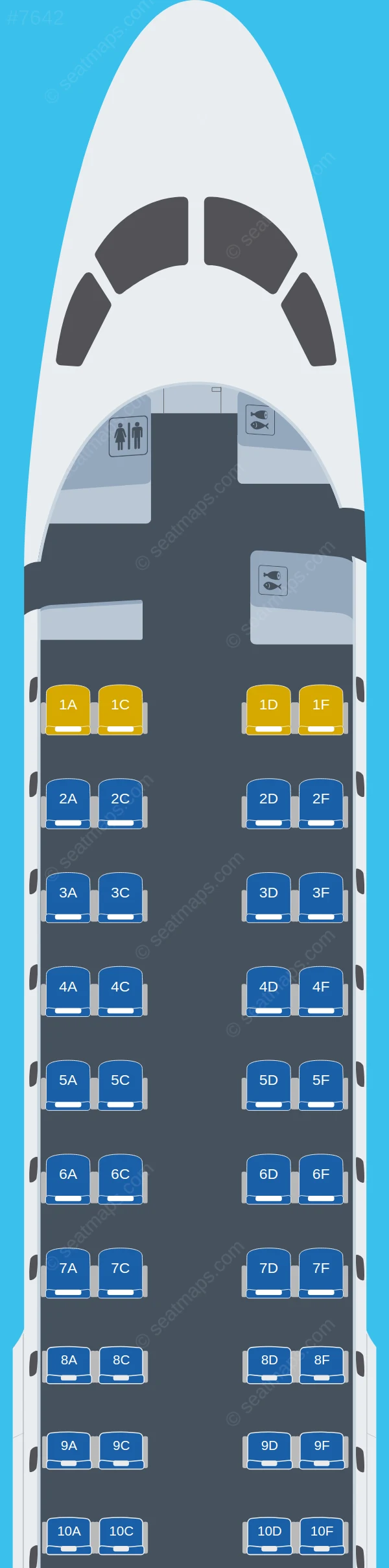 KLM Cityhopper Embraer E175 seatmap preview