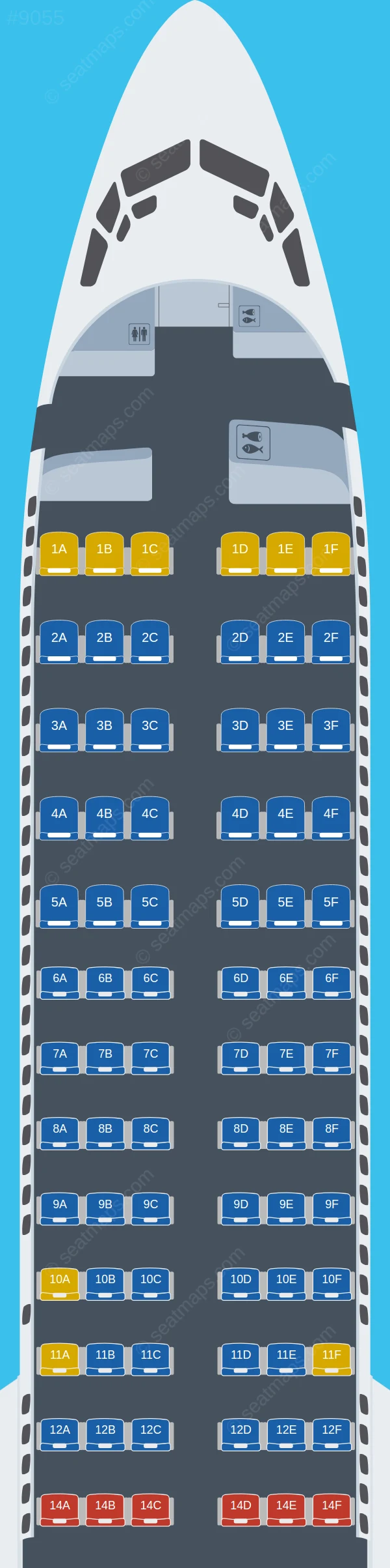 GOL Linhas Aereas Boeing 737 MAX 8 V.1 seatmap preview