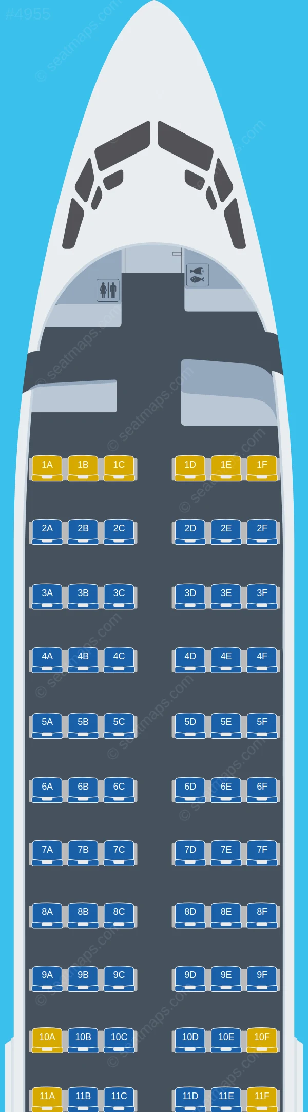 Jordan Aviation Boeing 737-400 seatmap preview
