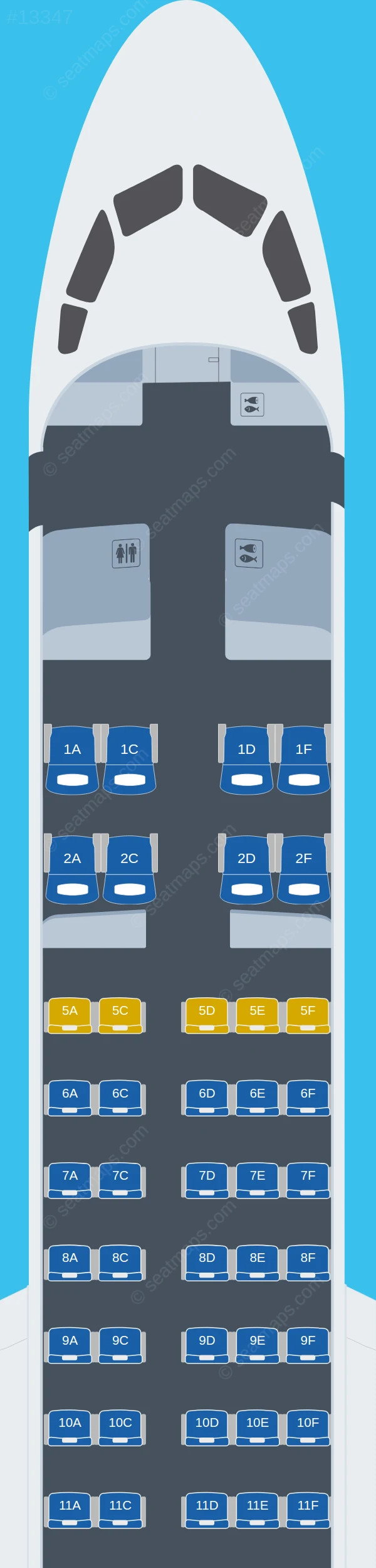 Urumqi Air COMAC C909 seatmap preview