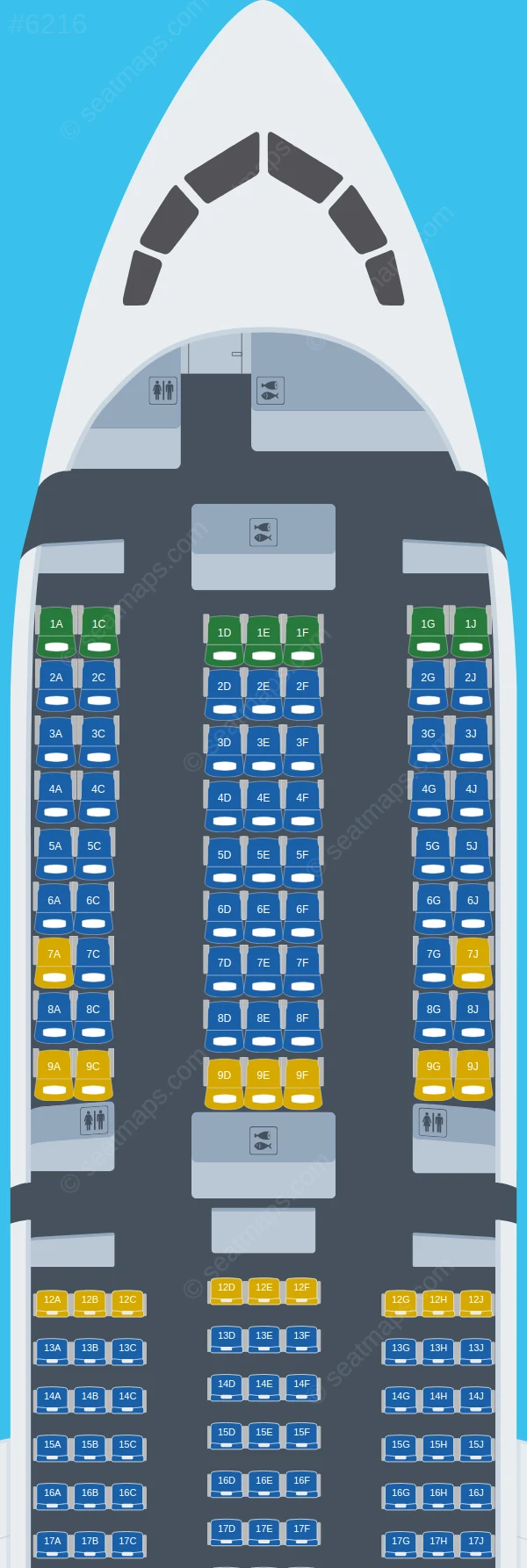 TUI Airways Boeing 787-9 seatmap preview